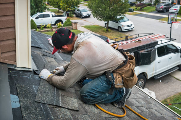 Professional Flat Roof Repair technician working in Jefferson, OH